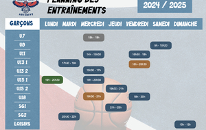 Planning Garçons 2024-2025