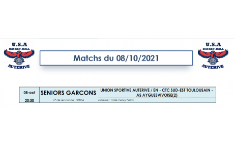 1er match des Seniors Garçons à domicile
